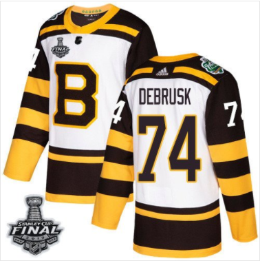 Bruins #74 Jake DeBrusk Weiß Classic 2019 Stanley Cup Final Stitched